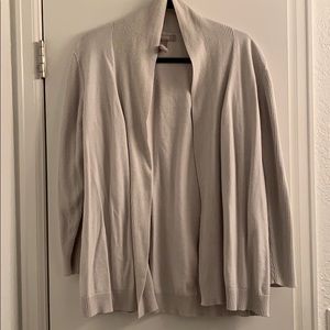 Banana Republic Cream Ribbed Arm Cardigan